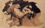 Francisco Goya Eugene Delacrois after Capricho 8,Que se la llevaron painting
